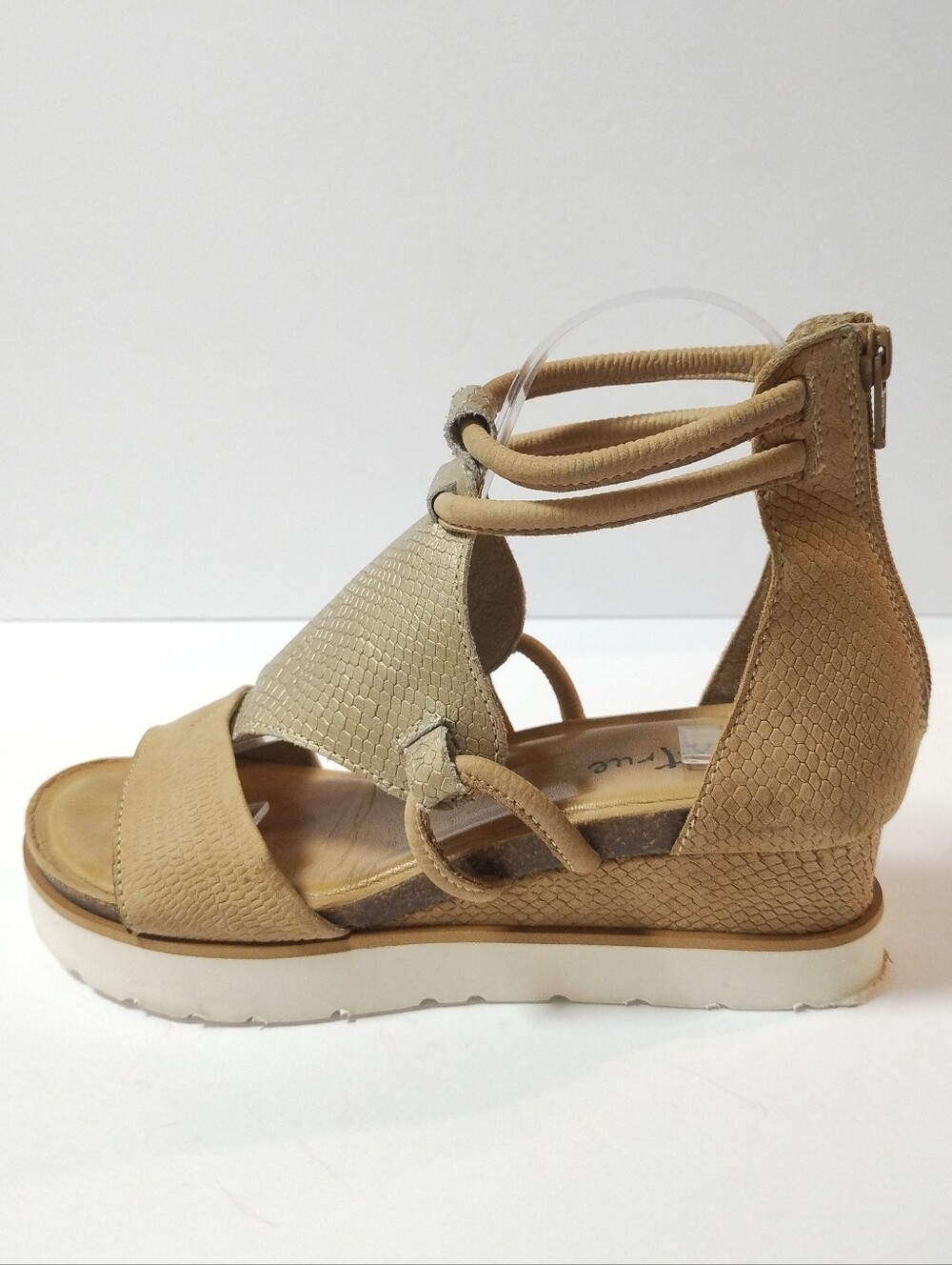 Diba True Green Clover Snakeskin Leather Sandal